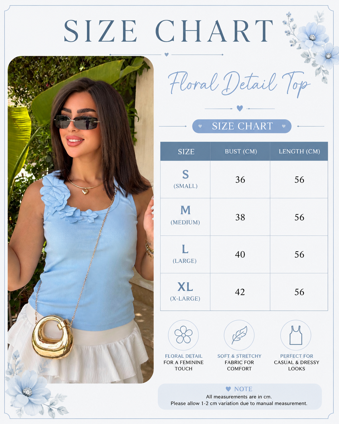 Size Guide - Floral top