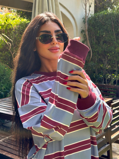 striped sweatshirt