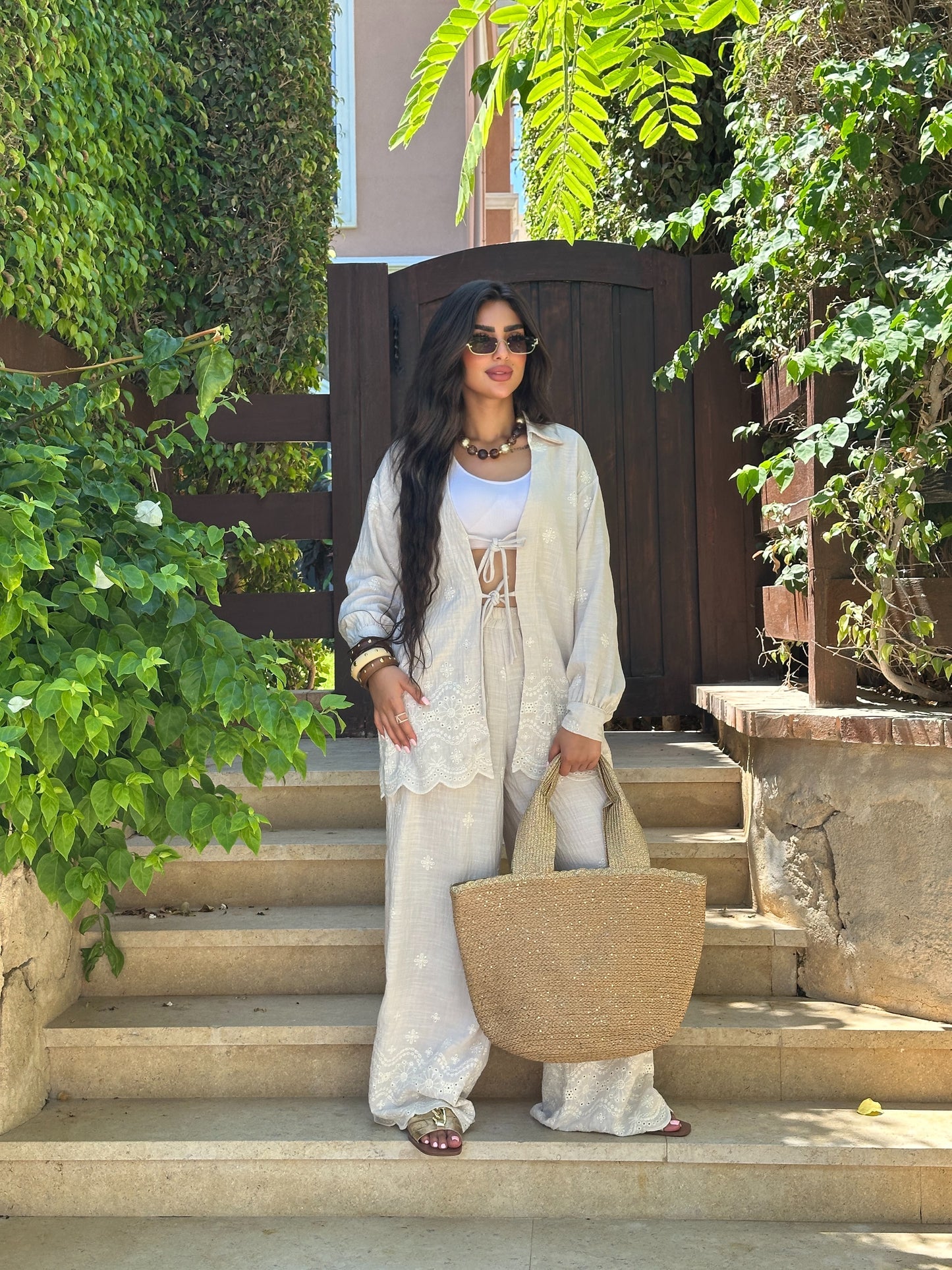 cotton embroidered set