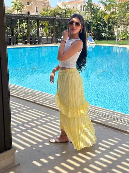 Ruffles maxi skirt