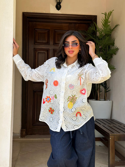 Summer embroidery shirt