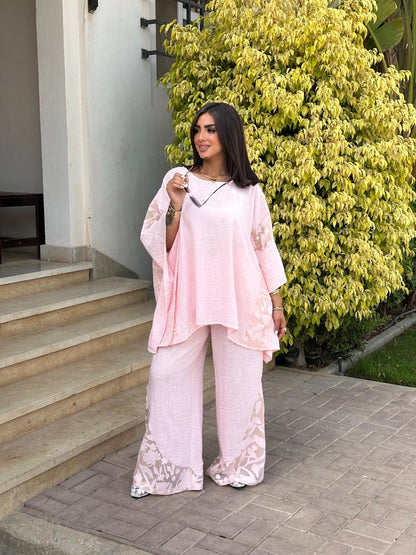 Floral Poncho Set