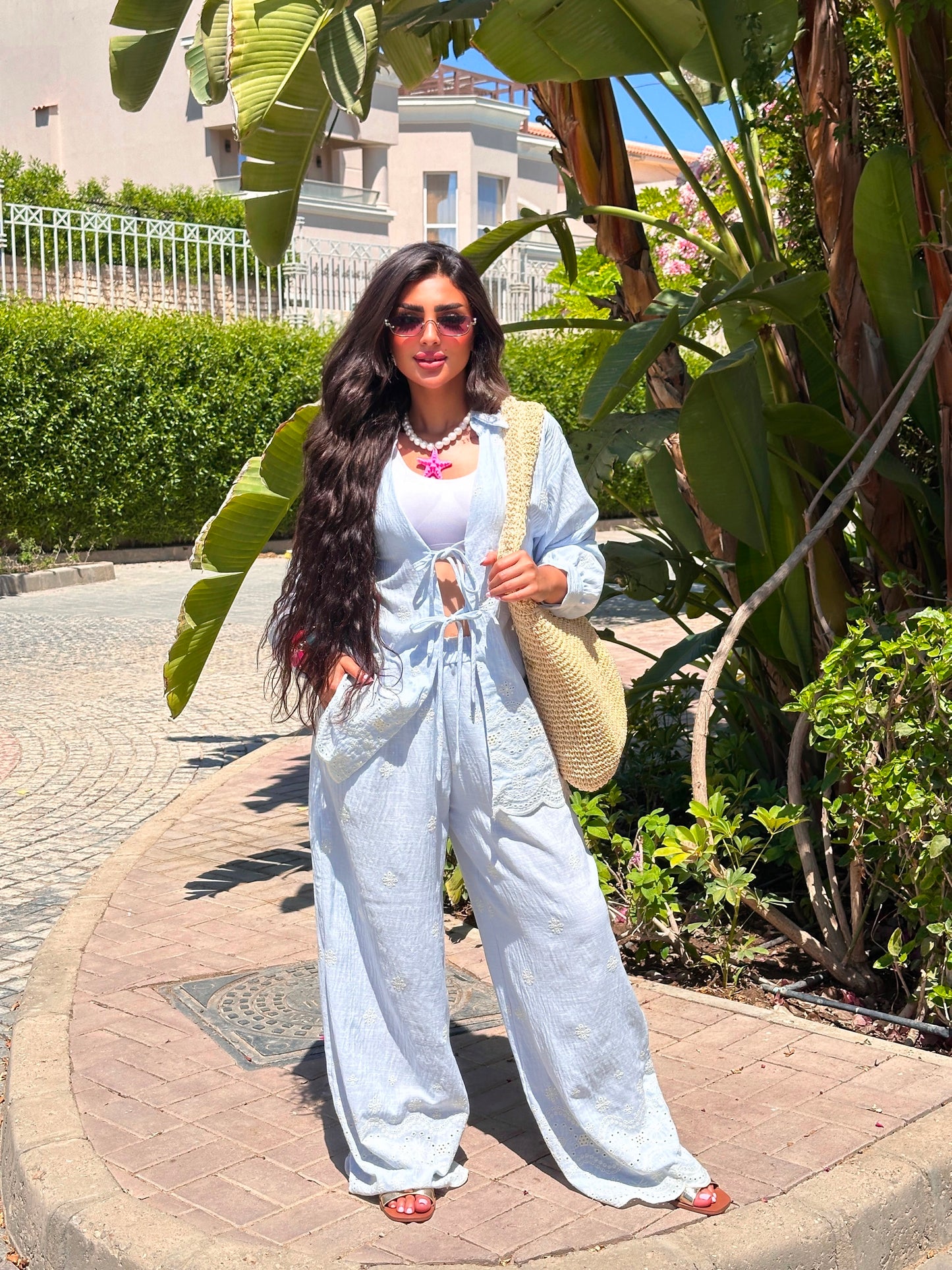 cotton embroidered set