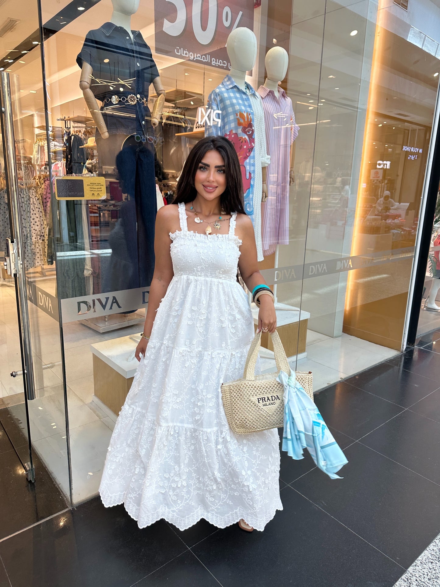 white bloom dress