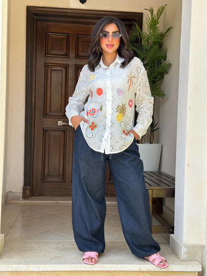 Summer embroidery shirt