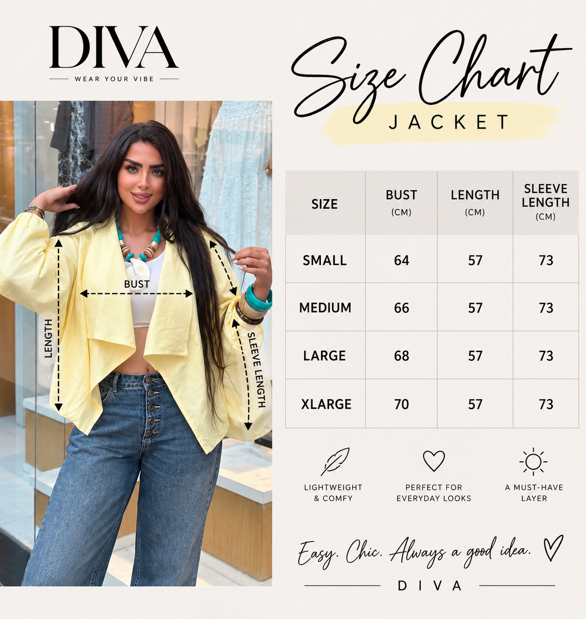Size Guide - Linen summer jacket