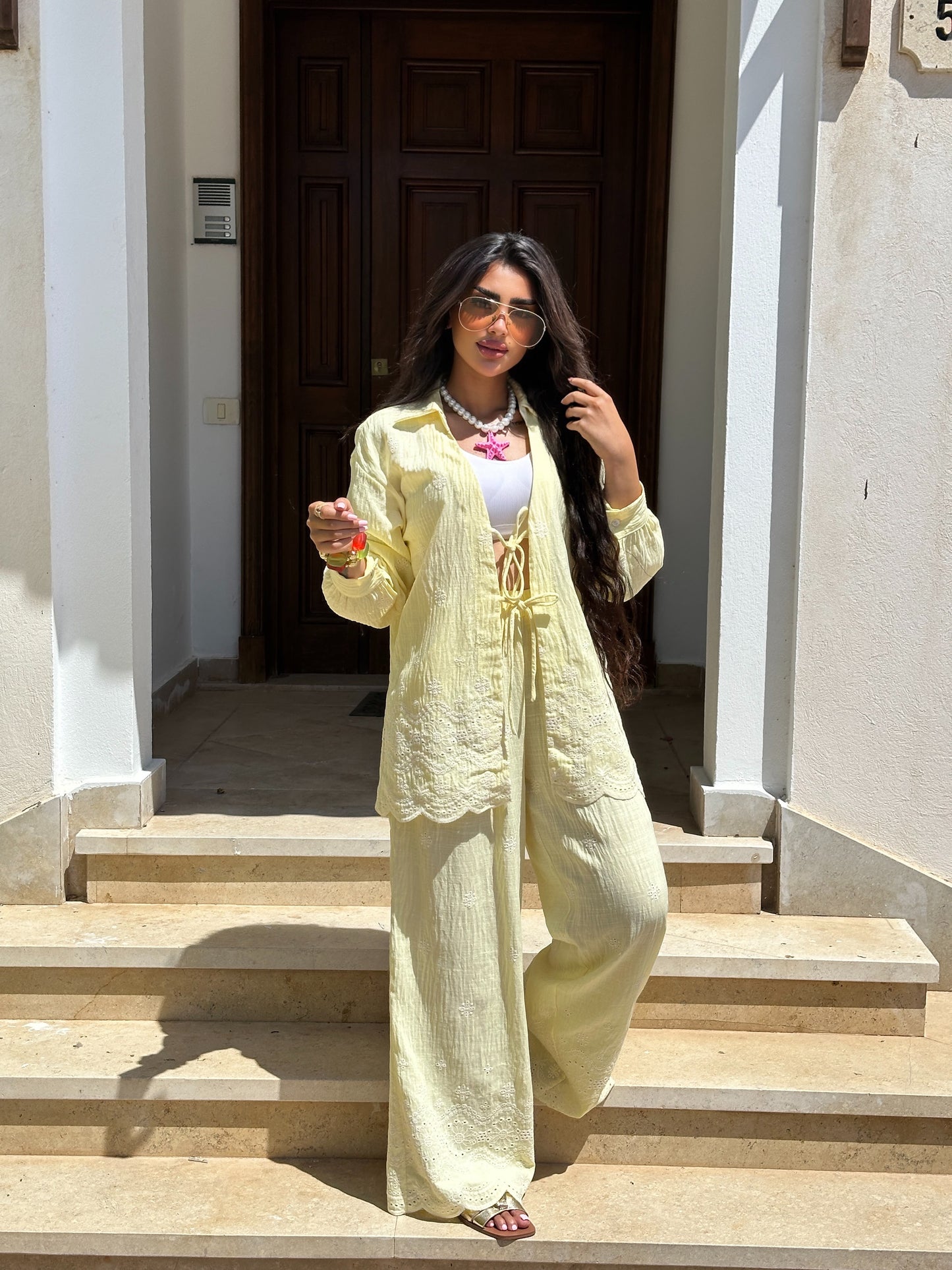 cotton embroidered set