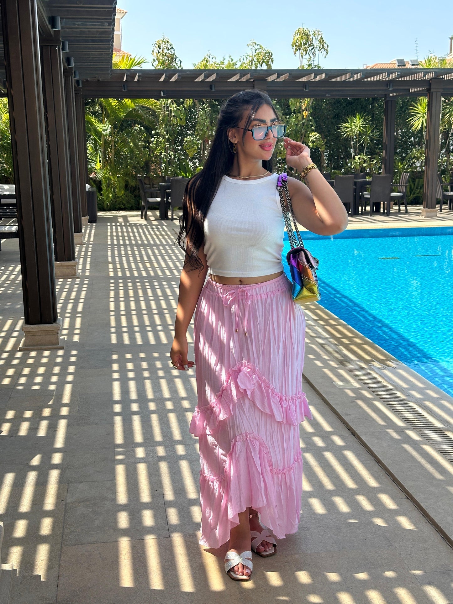 Ruffles maxi skirt