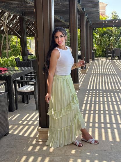 Ruffles maxi skirt