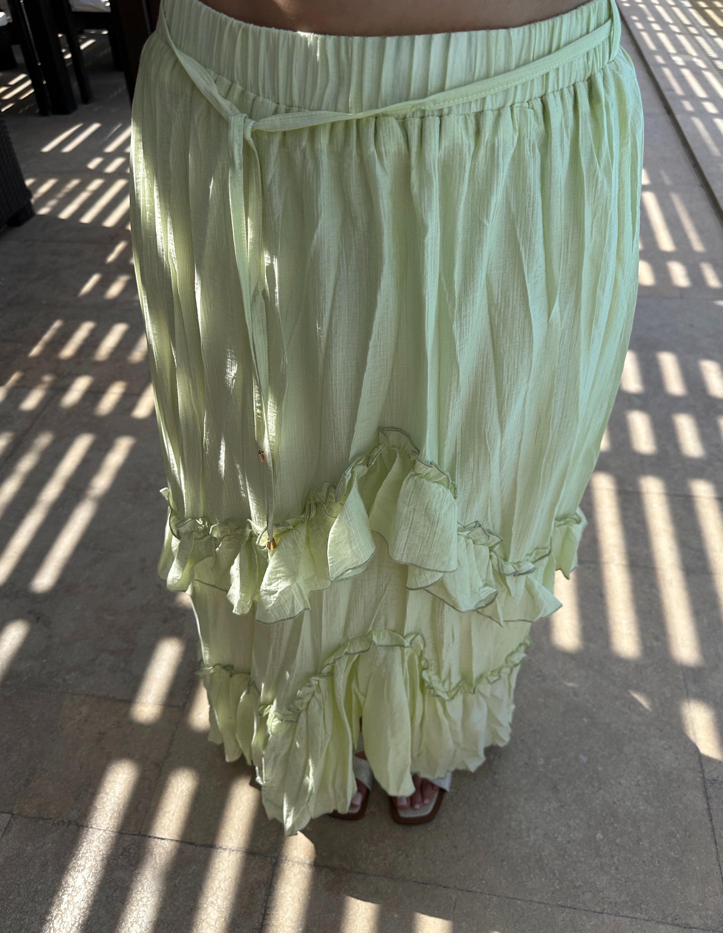 Ruffles maxi skirt