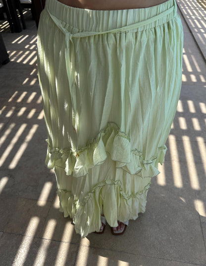 Ruffles maxi skirt