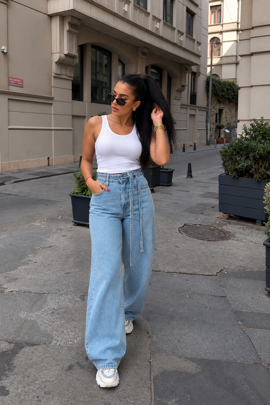 Wide Leg denim pants