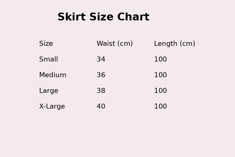 Size Guide - Ruffles maxi skirt