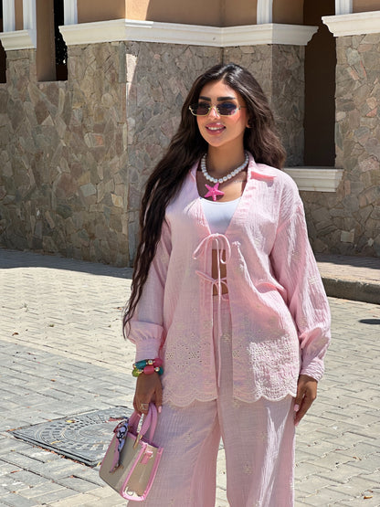 cotton embroidered set