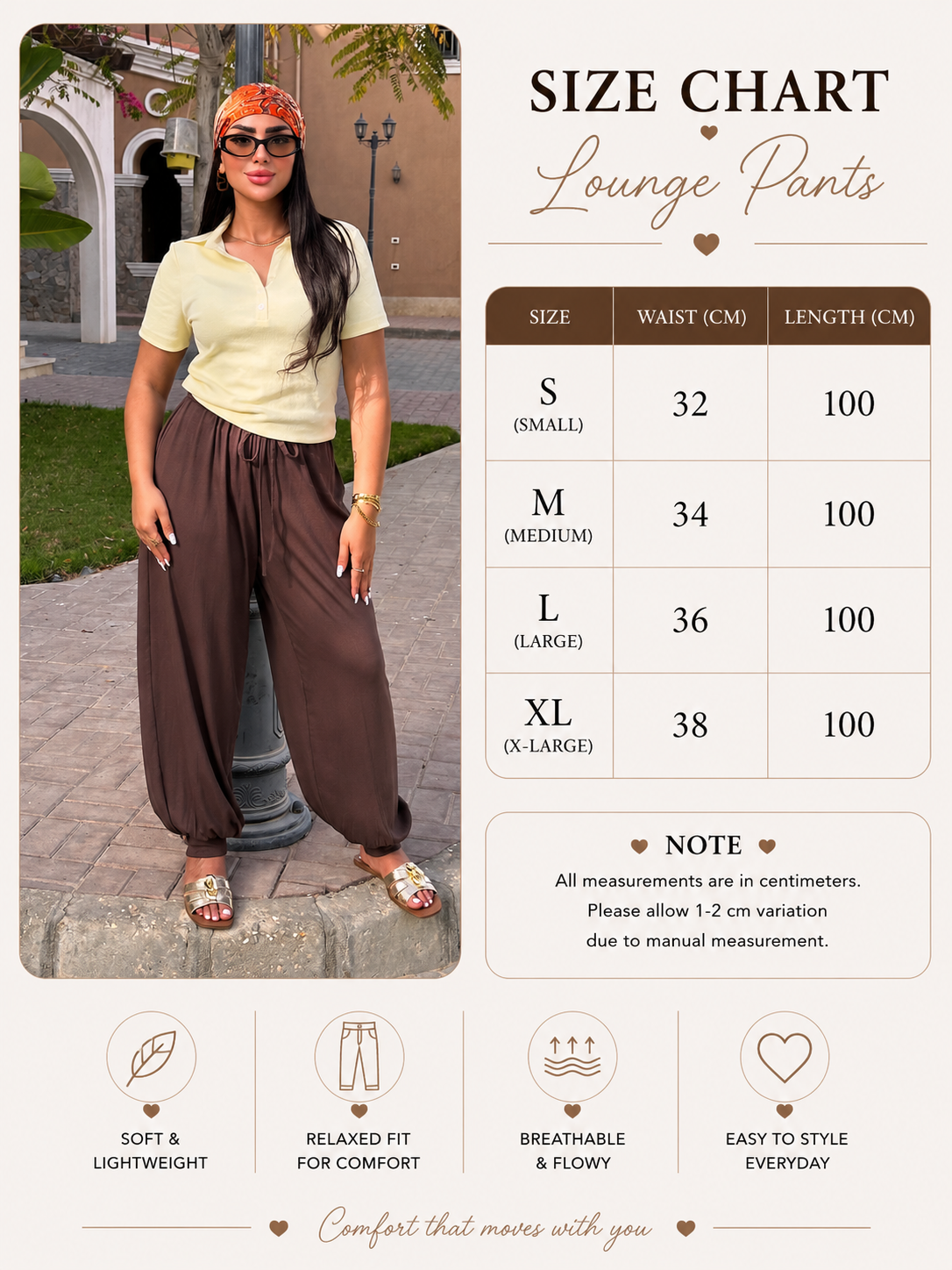 Size Guide - flowy ballon pants