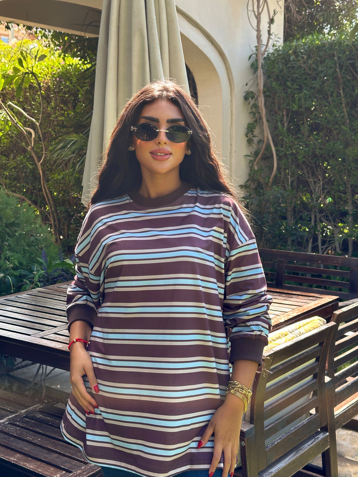 striped sweatshirt