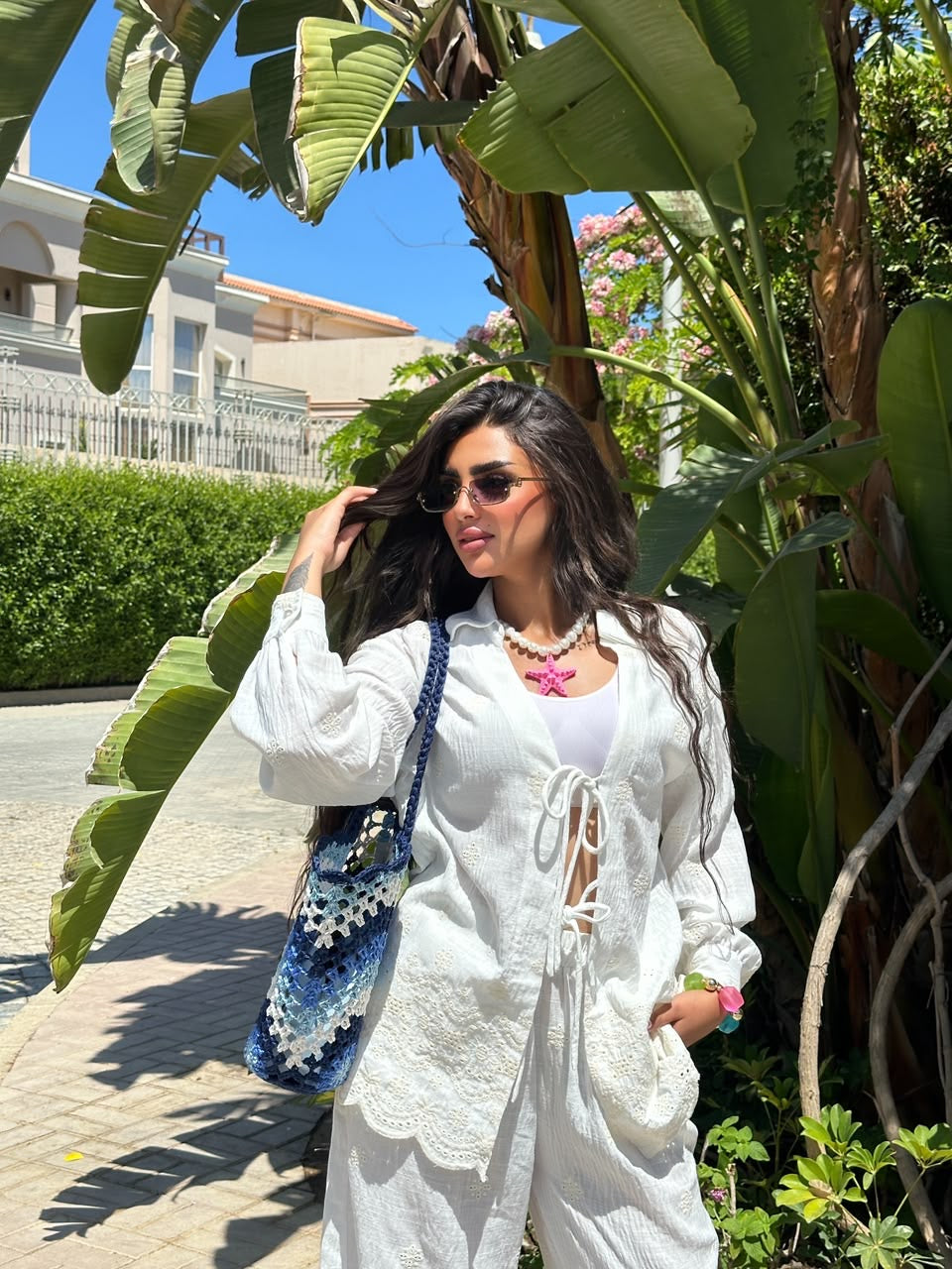 cotton embroidered set