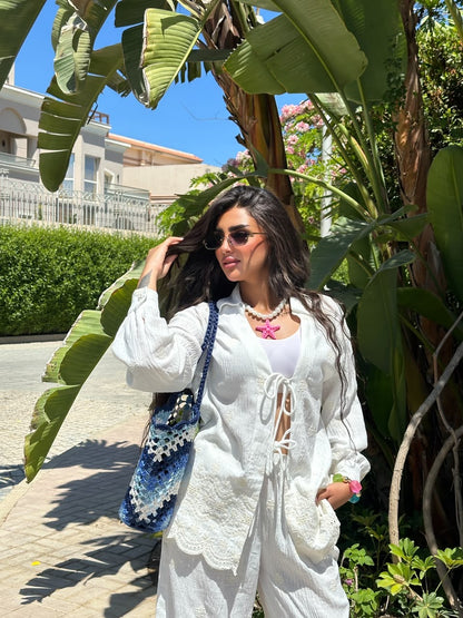 cotton embroidered set