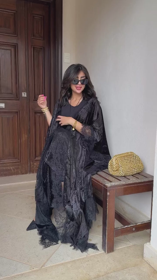 Black lace  kaftan